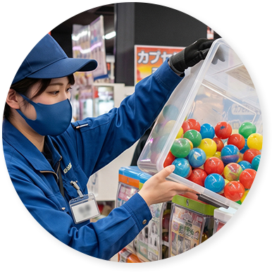 商品補充や交換